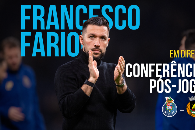 Direto: a conferência de imprensa de Francesco Farioli