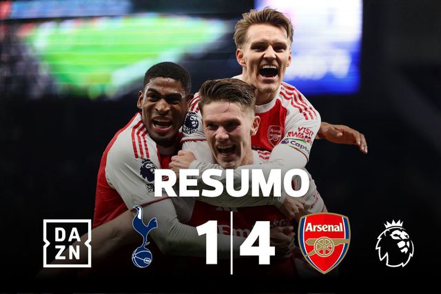 Eze e Gyokeres bisam na goleada do Arsenal em casa do rival Tottenham (resumo)