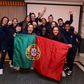 A festa da seleção feminina de futsal após garantir o apuramento para o Campeonato do Mundo