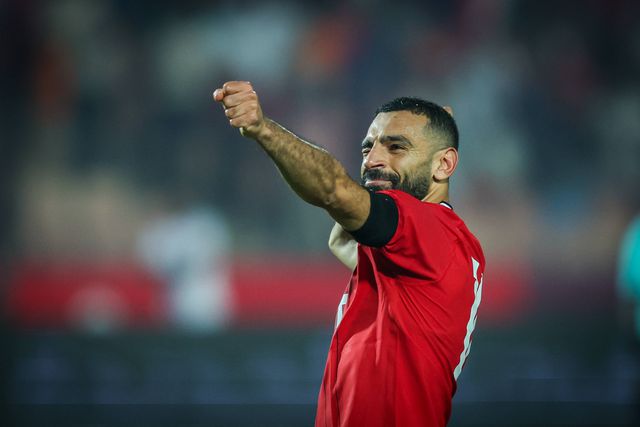 Mohamed Salah a celebrar mais um golo pelo Egito