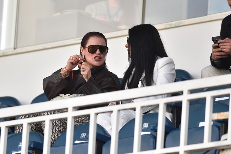 Elma Aveiro, irmã mais velha de Cristiano Ronaldo, em Alverca a assistir ao encontro do Sporting - Foto: Miguel Nunes