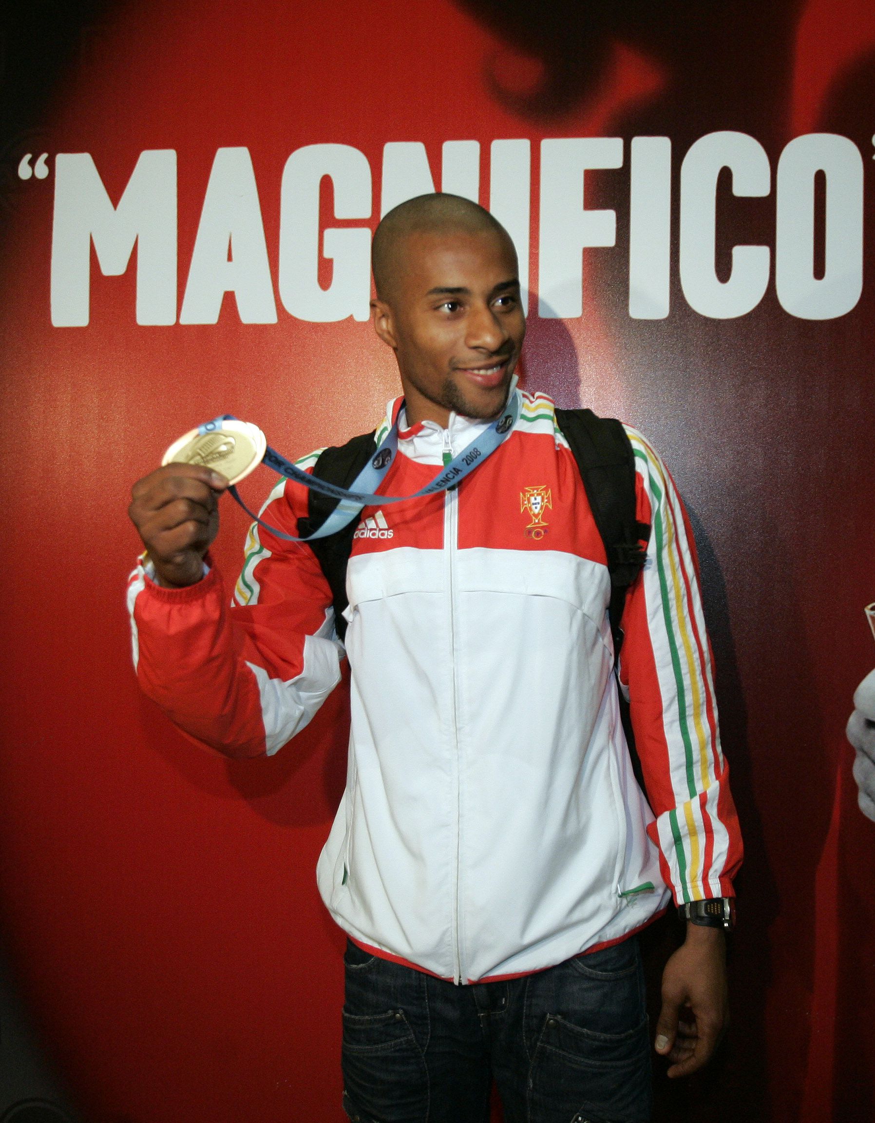 Nélson Évora conseguiu a medalha de bronze no triplo salto em Valência, em 2008 - Foto: A BOLA/Sérgio Miguel Santos
