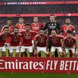 Equipa do Benfica em setembro de 2023, com os cinco jogadores cedidos ao Euro 2024: Trubin, Bah, António Silva, João Neves e Kokçu  (Foto: Sérgio Santos)