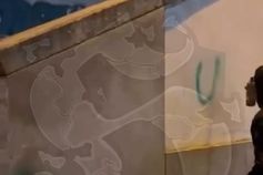 Claque do Sporting pinta muro junto ao Dragão