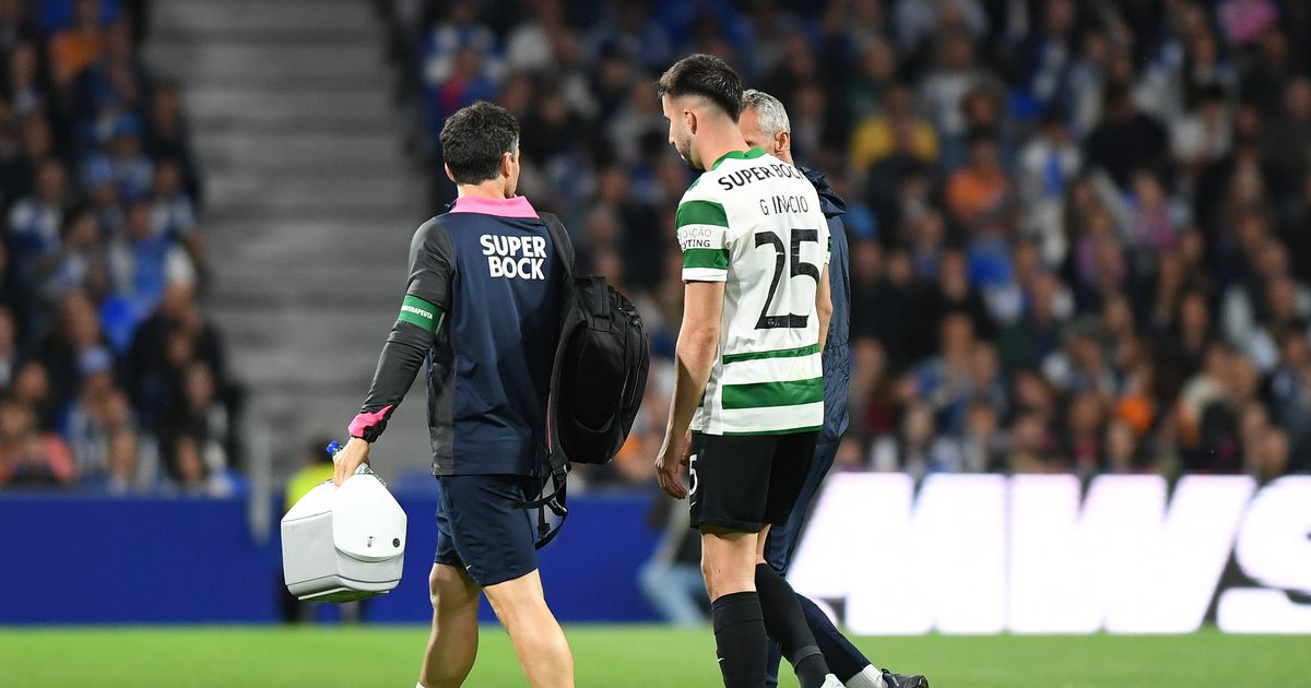 VÍDEO: Gonçalo Inácio sai lesionado após lance polémico com William Gomes