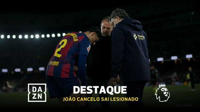João Cancelo sai lesionado a coxear e a queixar-se do joelho direto