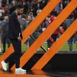 Ruben Amorim desapontado depois da derrota na final da UEFA Europa League