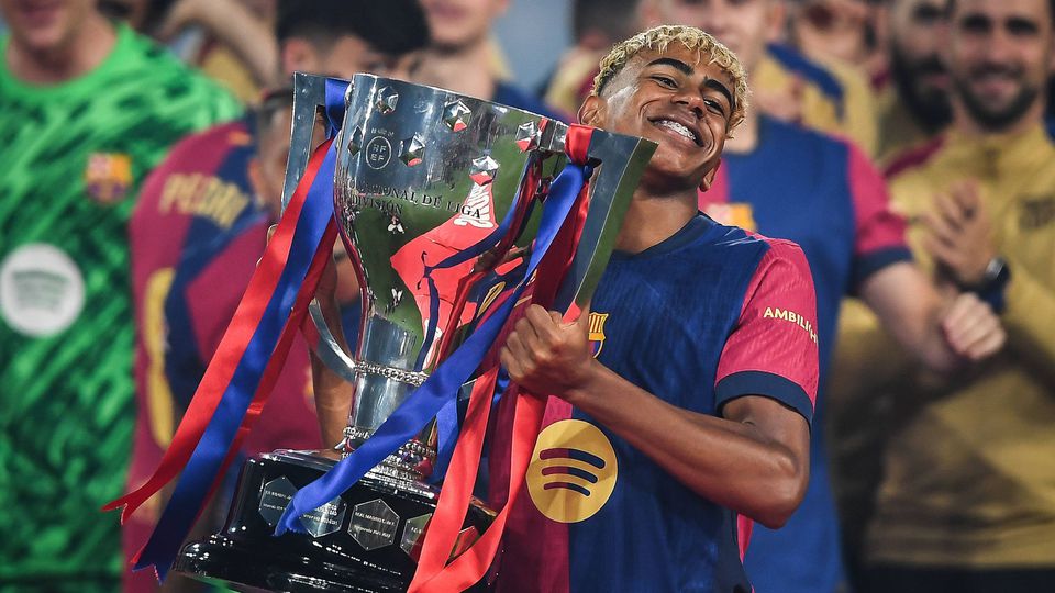 Lamine Yamal conquistou a sua segunda LaLiga pelo Barcelona aos 17 anos