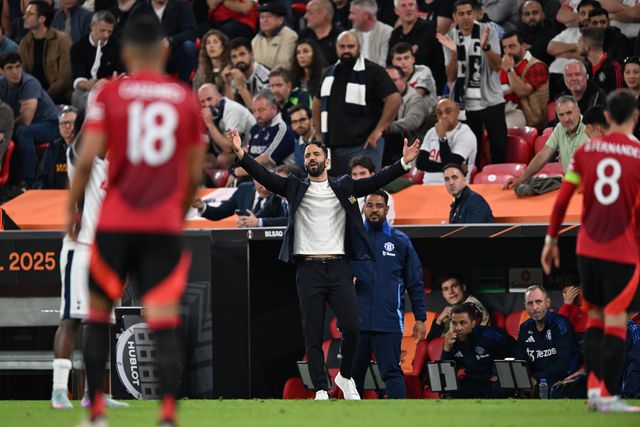 Ruben Amorim durante a final da Liga Europa com o Tottenham