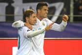Modric e Cristiano Ronaldo juntos no Real Madrid