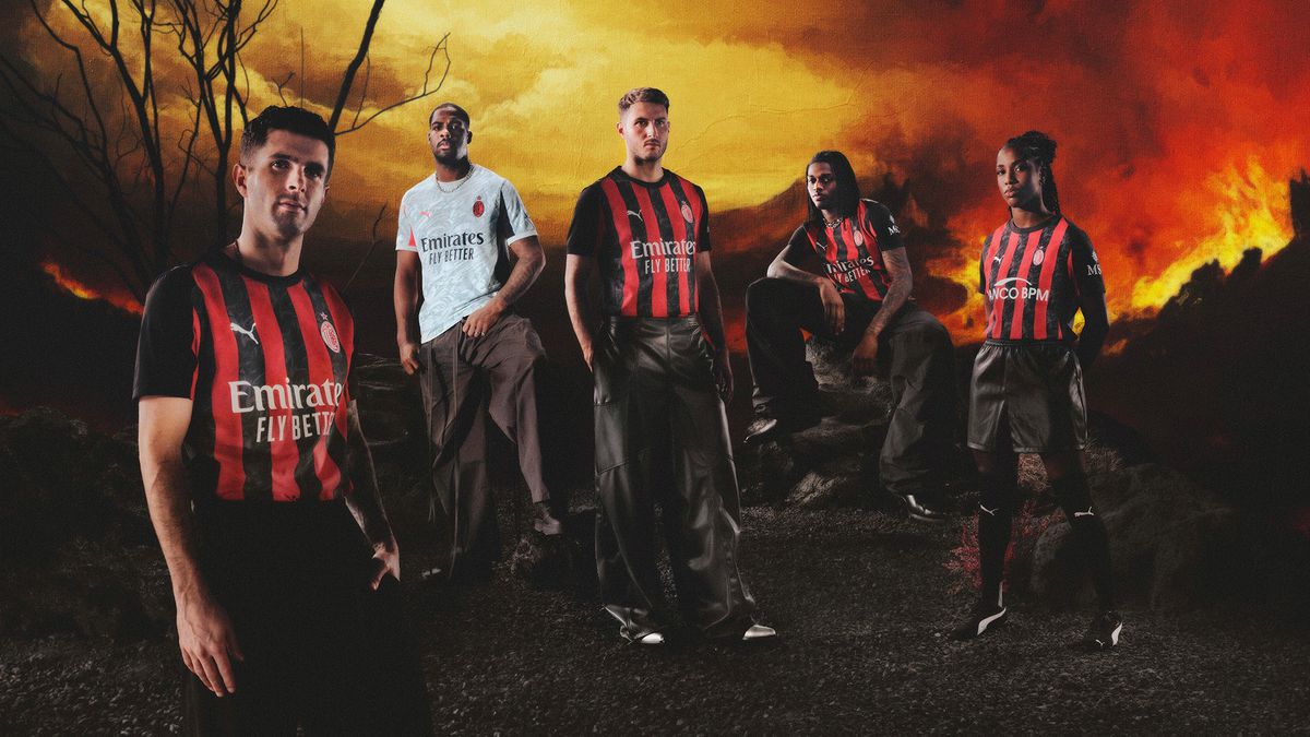Milan: Rafael Leão em destaque no lançamento do novo equipamento (fotos)