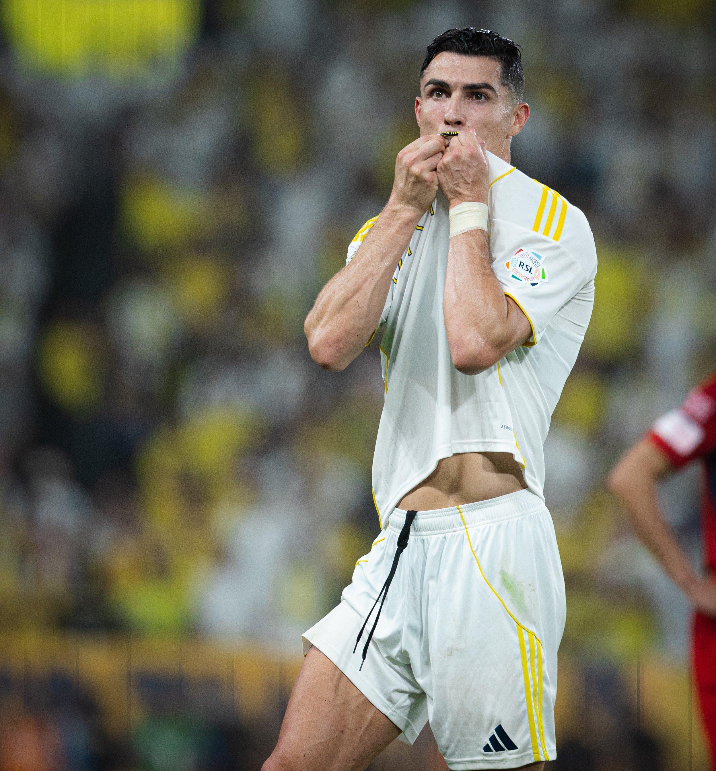 Ronaldo celebra golo marcado no jogo decisivo (Foto: Al Nassr)