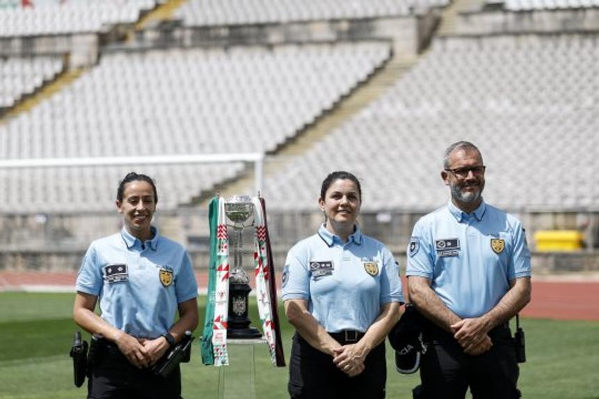 Conferência de imprensa da PSP no Estádio Nacional - Foto: FPF