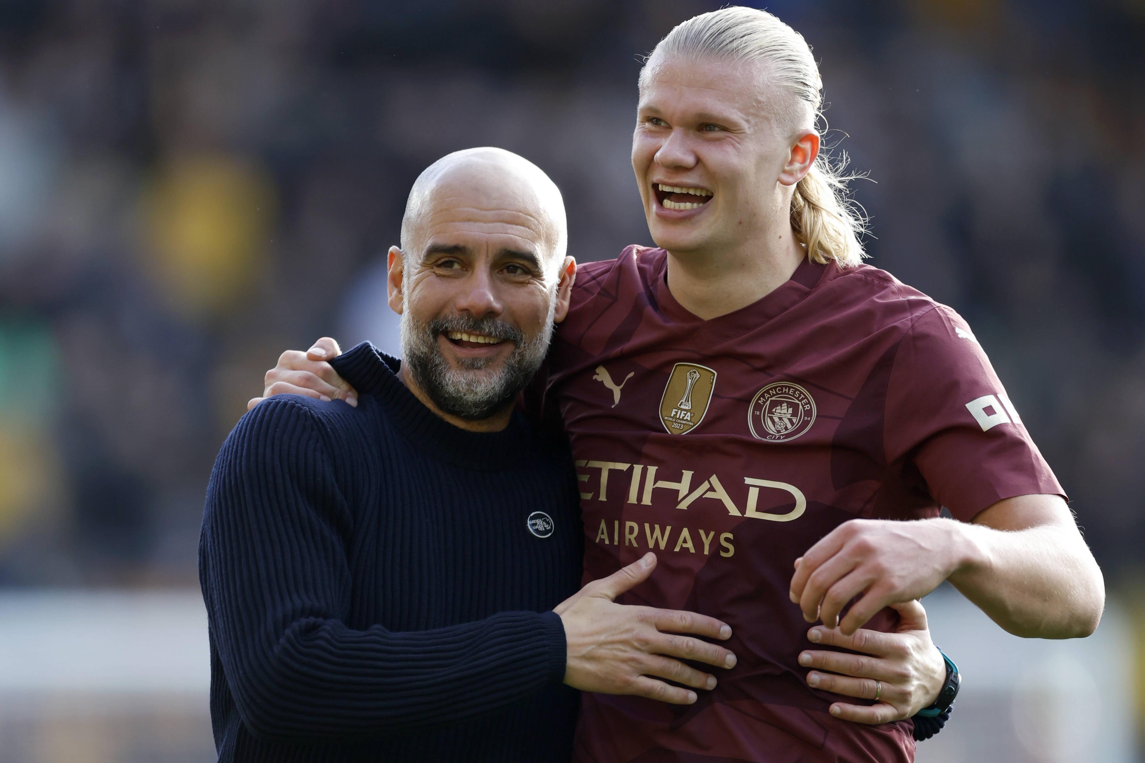 Em apenas quatro épocas, Haaland tornou-se no maior goleador de Guardiola no Manchester City com 162 golos em 198 jogos. Não é o jogador que mais marcou com Guardiola porque existe... Messi com 211 golos no Barcelona