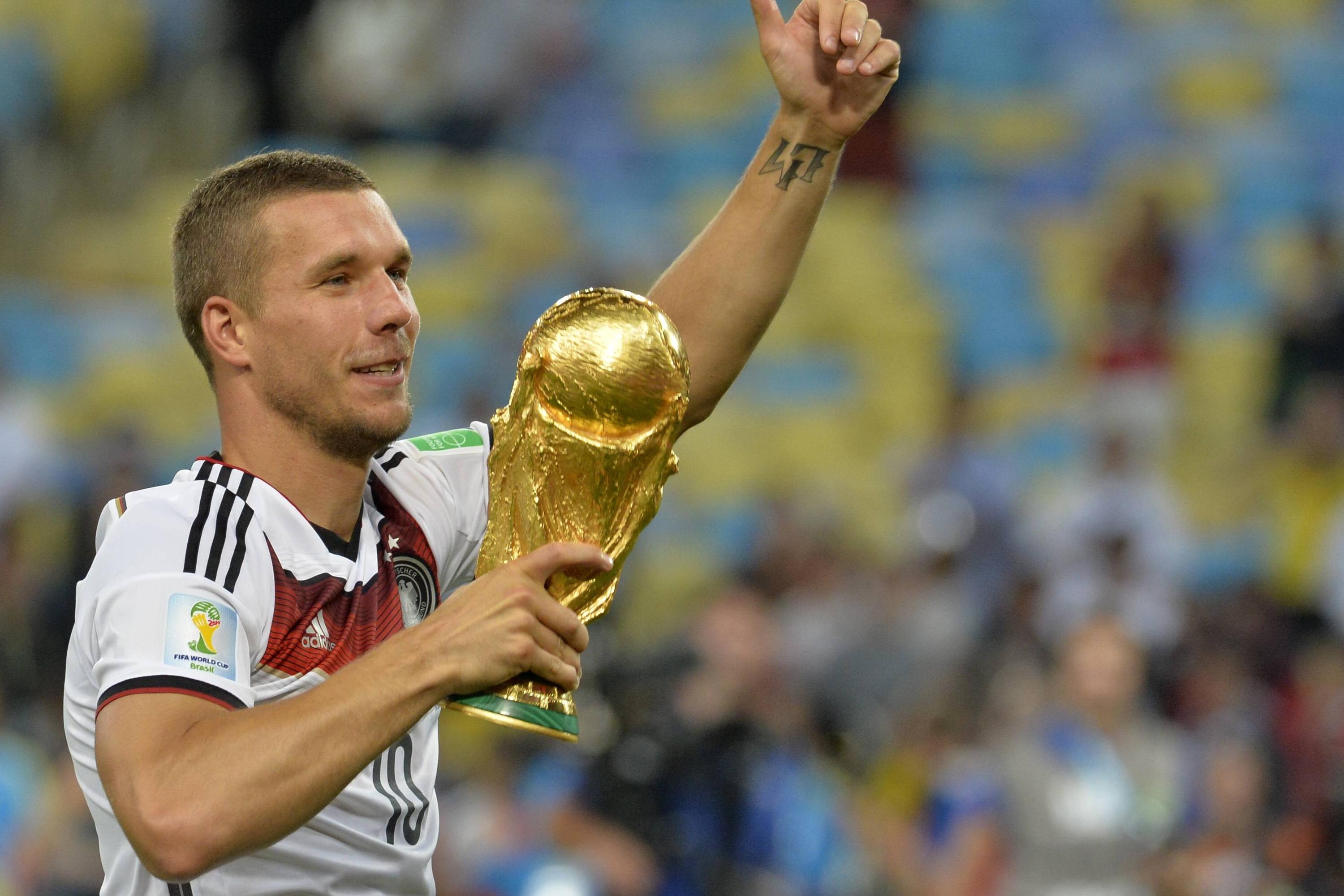 Podolski foi campeão do Mundo pela Alemanha em 2014