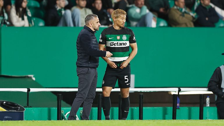 Rui Borges segura Morita no Sporting
