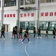 Treino da seleção de andebol júnior feminina