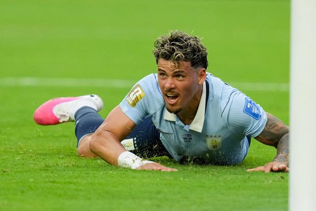 Maxi Araújo foi a peça de maior evidência na seleção uruguaia no Mundial - Foto: IMAGO