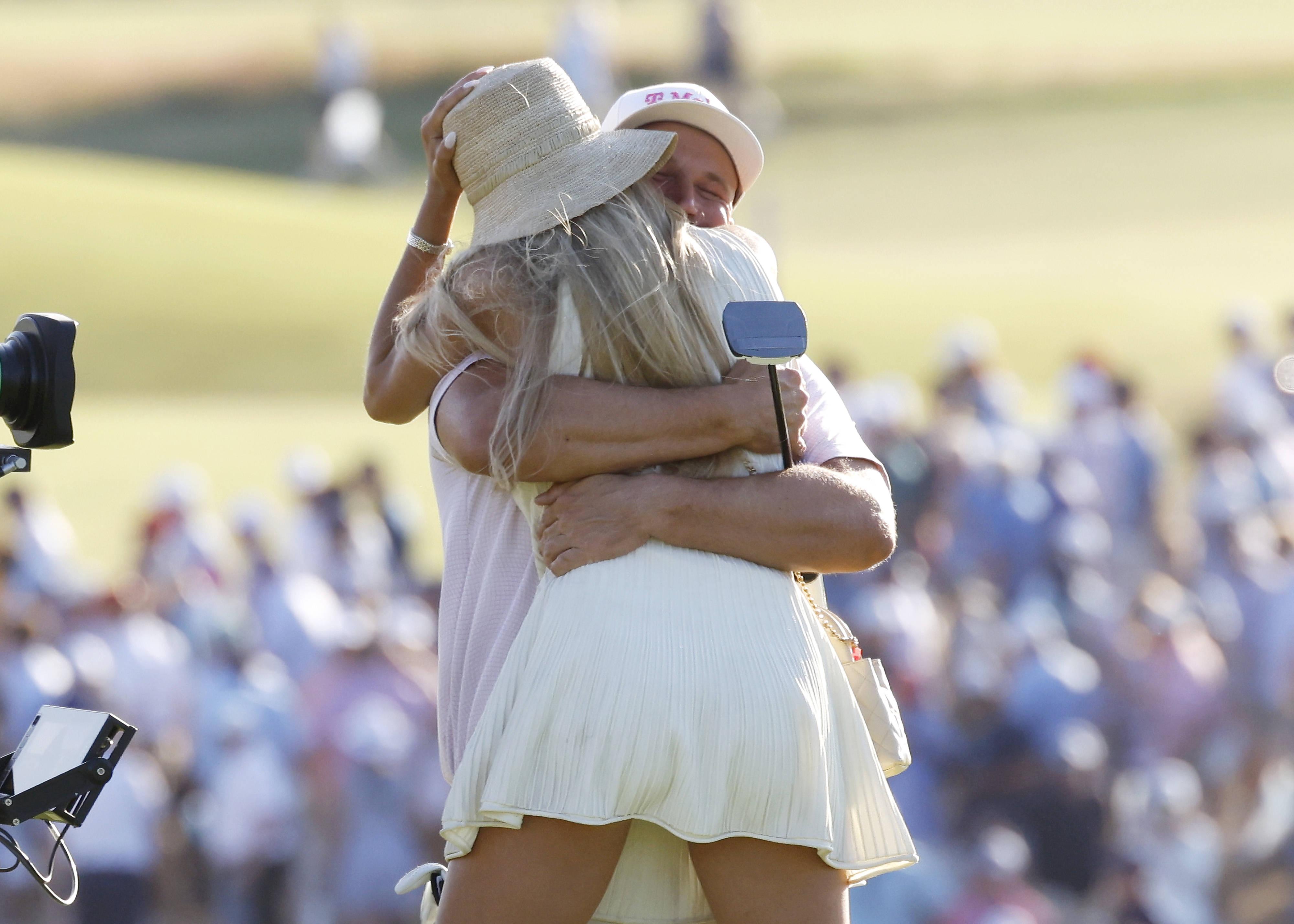 Wyndham Clark e Emily Tanner no US Open. Foto IMAGO