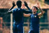 Jogadores do Alverca festejam  os golos ao Estoril - Foto: Alverca FC
