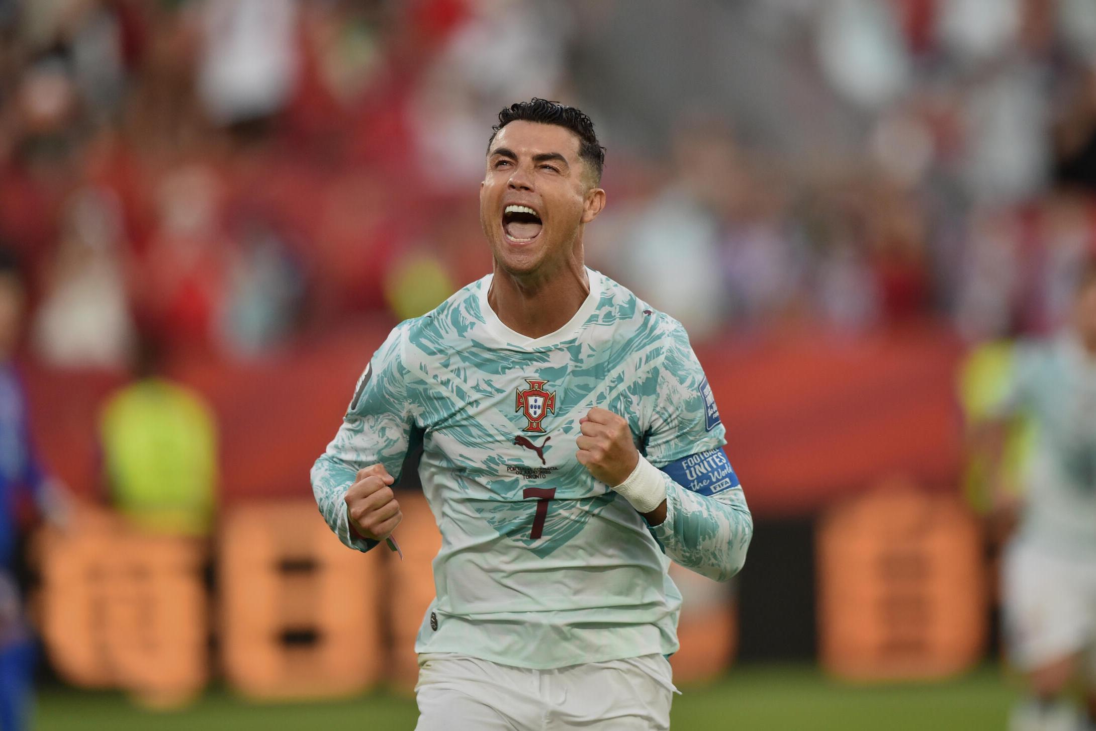 Cristiano Ronaldo celebra golo marcado à Croácia (Foto: Miguel Nunes)