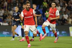Ricardo Horta apontou, de penálti, o golo que deu o triunfo ao SC Braga diante do Zeleznicar Pancevo