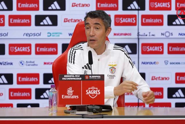 Bruno Lage, treinador do Benfica, em conferência de Imprensa, no Seixal