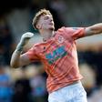 Bobby Faulkner, central do Tranmere, defendeu com sucesso a baliza durante 45'