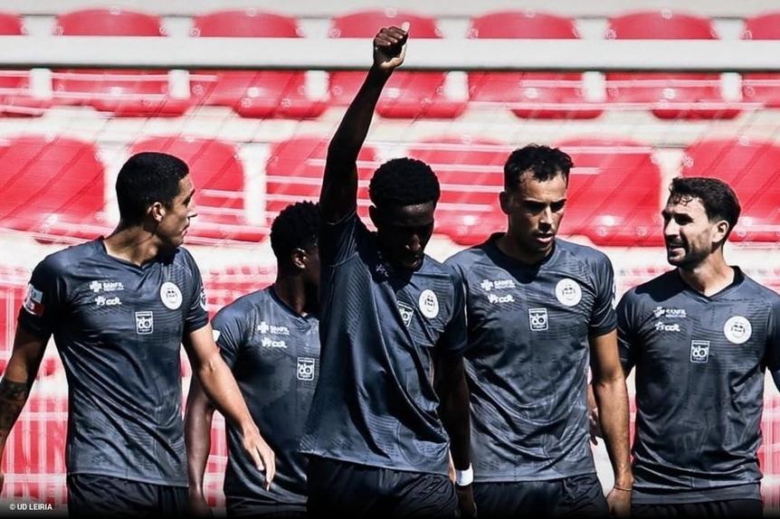 UD Leiria festejou pela primeira vez esta temporada. Foto: UD Leiria
