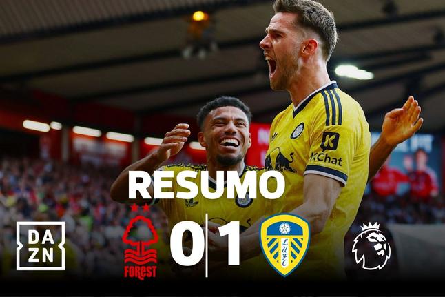 Golaço de livre direto aos 88' dá vitória ao Leeds em Nottingham (resumo)