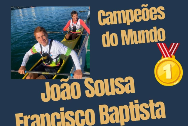 Canoagem: João Sousa e Francisco Baptista campeões do mundo em K2 júnior