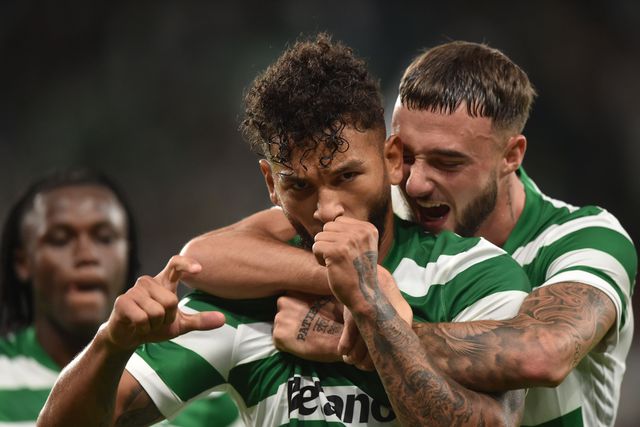 Suárez marcou o primeiro gol, de penálti, na vitória do Sporting sobre o Moreirense. Foto: MIGUEL NUNES