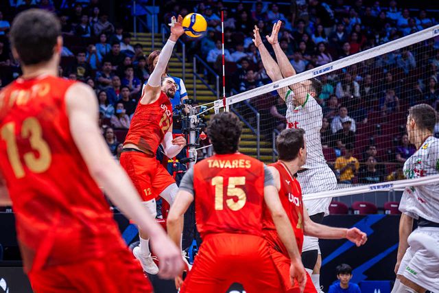 Lourenço Martins na rede no jogo entre Bulgária-Portugal