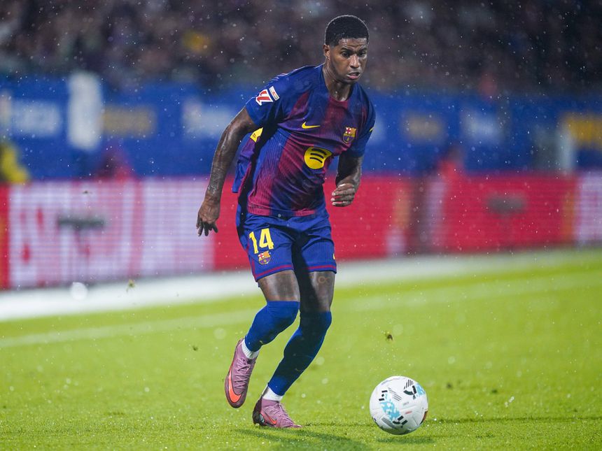 Marcus Rashford, cedido pelo Manchester United ao Barcelona