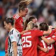 Champions feminina: Benfica enviou 'vecchia signora' para os intensivos