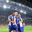 Festa portista após o 2-1, marcado por Froholdt, no clássico com o Benfica. Foto Rogério Ferreira/Kapta +