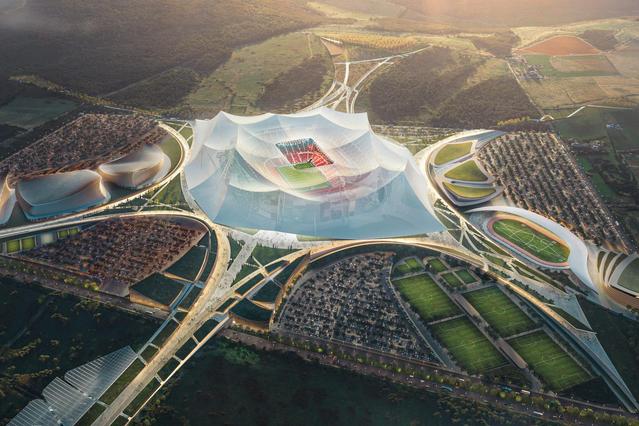 Estádio Hassan II, Casablanca, capacidade para 115, 000 espectadores