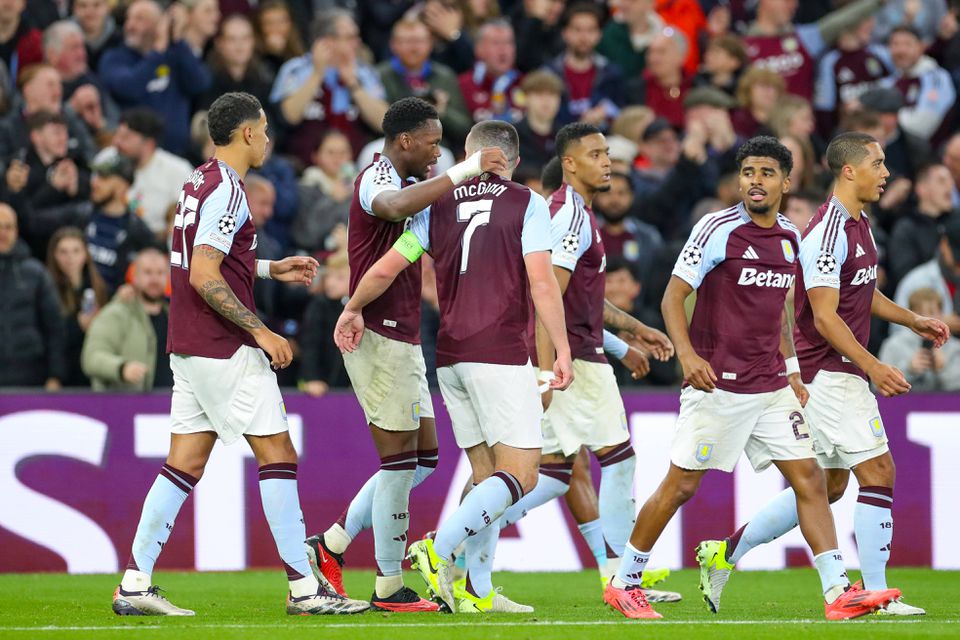 Aston Villa é líder isolado da Liga dos Campeões