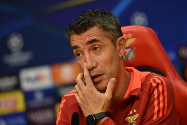 Bruno Lage em conferência de imprensa. Foto: Miguel Nunes