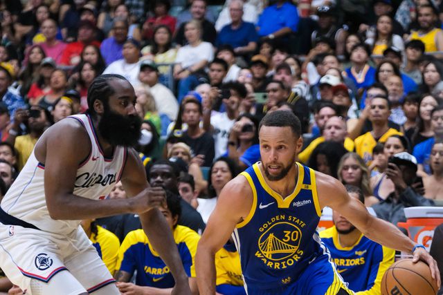 Stephen Curry em ação pelos Golden State Warriors