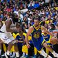 Stephen Curry em ação pelos Golden State Warriors