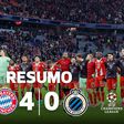 Máquina bávara em alta rotação despachou Club Brugge (resumo)