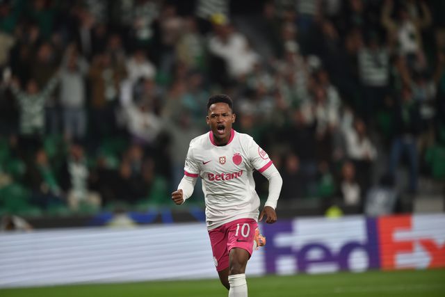 Geny Catamo fez o empate do Sporting frente ao Marselha - Foto: Miguel Nunes