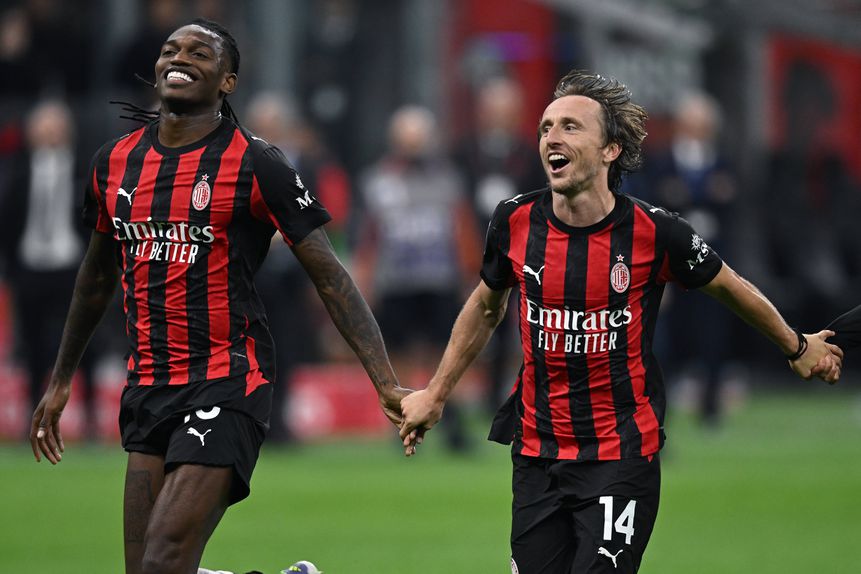 Rafael Leão e Luka Modric
