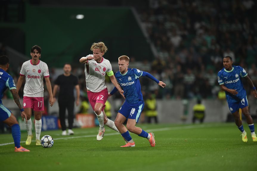 Hjulmand mostrou-se feliz pela vitória sobre o Marselha. Foto: Miguel Nunes