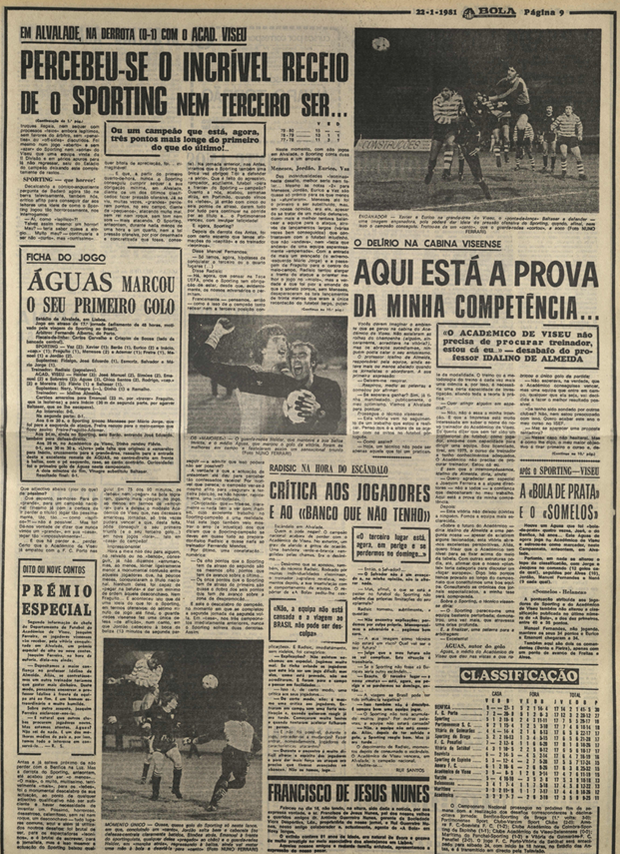 As declarações de Idalino plasmadas e A BOLA