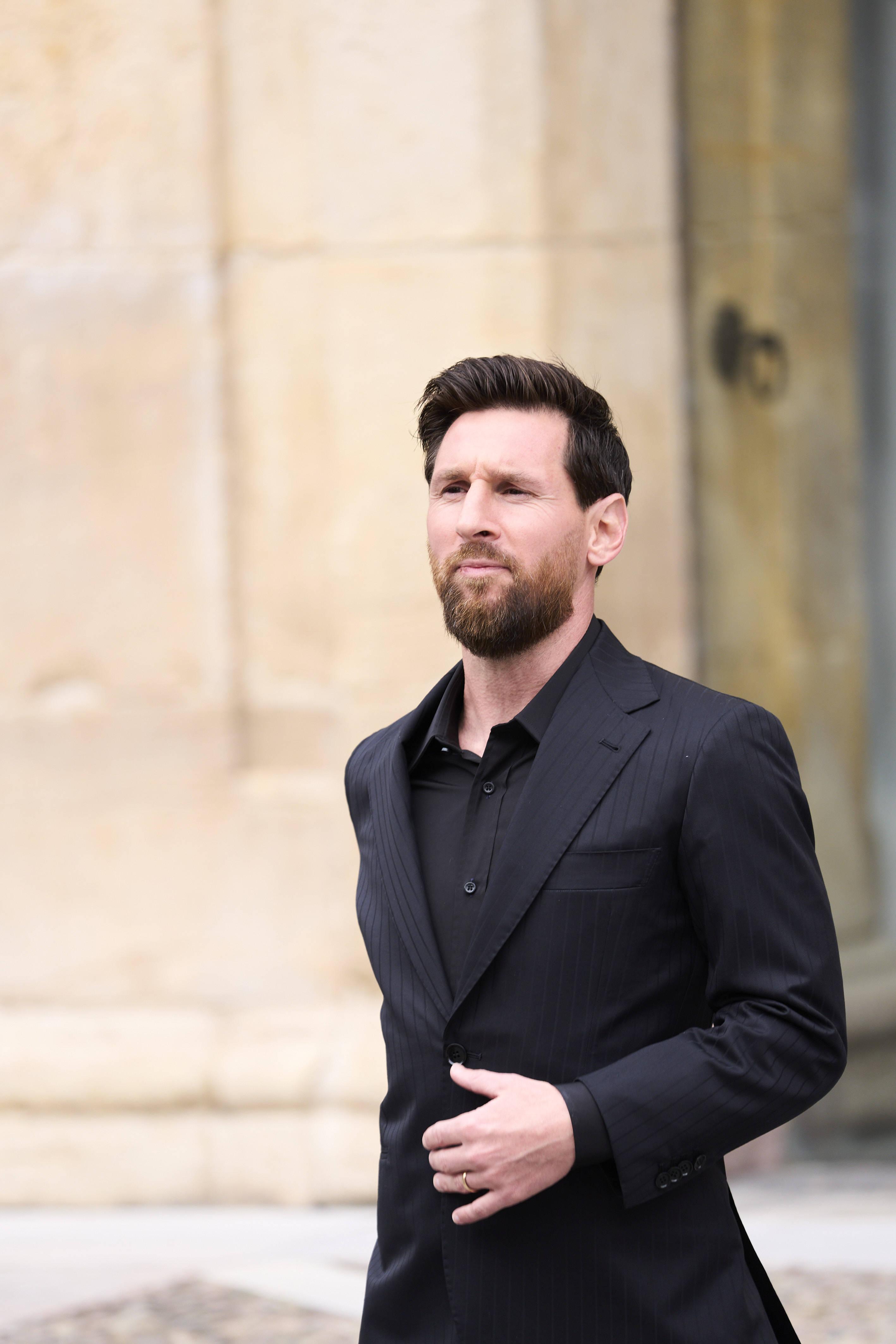 Lionel Messi no Hotel de la Reconquista, em Oviedo, para participar na edição de 2026 dos Prémios Princesa das Astúrias
