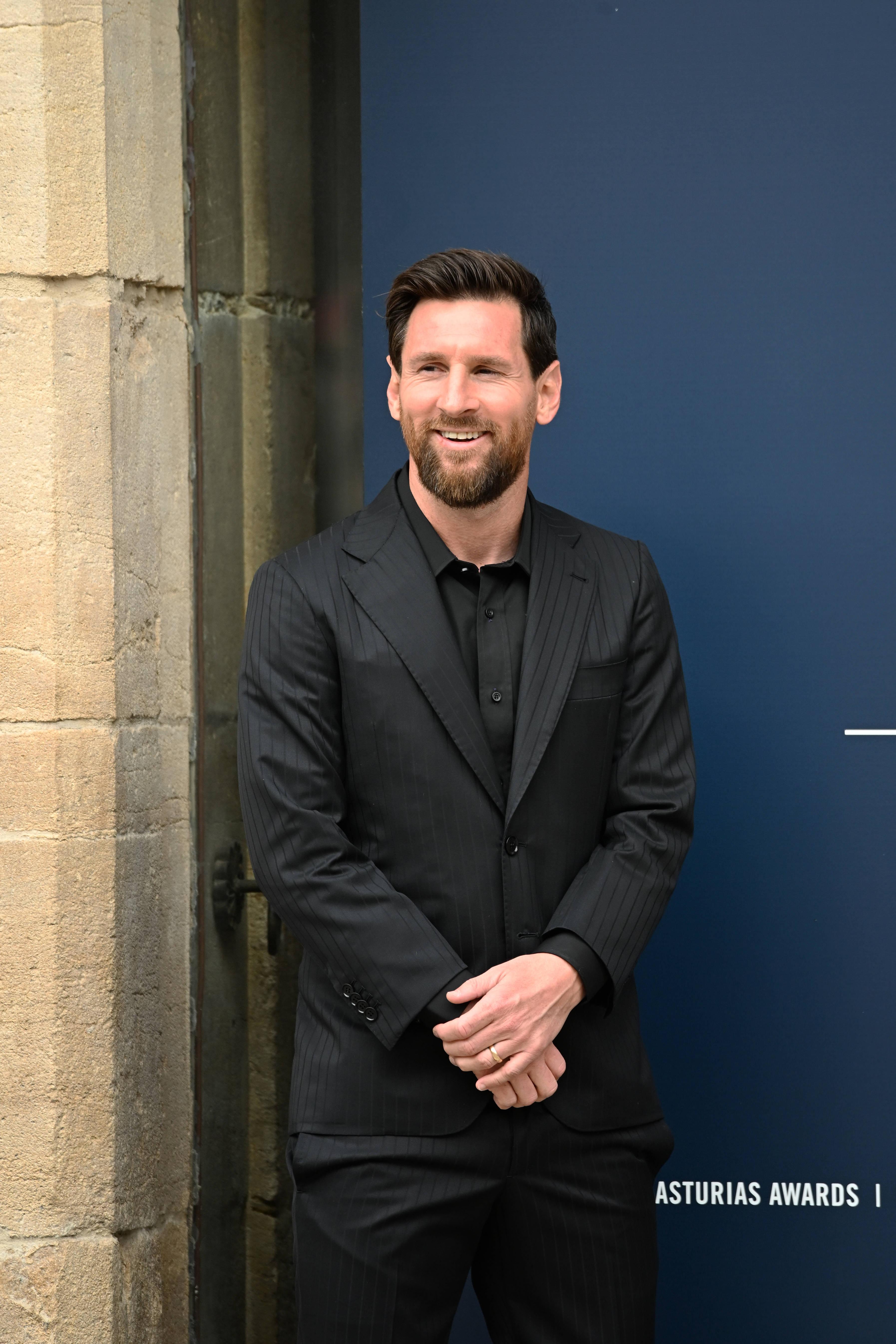Lionel Messi no Hotel de la Reconquista, em Oviedo, para participar na edição de 2026 dos Prémios Princesa das Astúrias