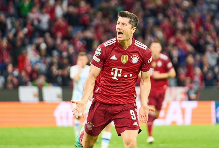3.º - Robert Lewandowski - 9 jogos consecutivos a marcar na Champions, pelo Bayern (de novembro de 2020 a abril de 2021)