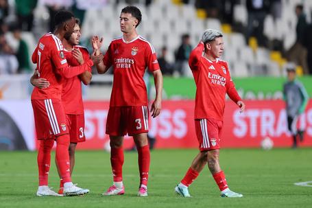 Prestianni fechou a goleada do Benfica Foto: EPA